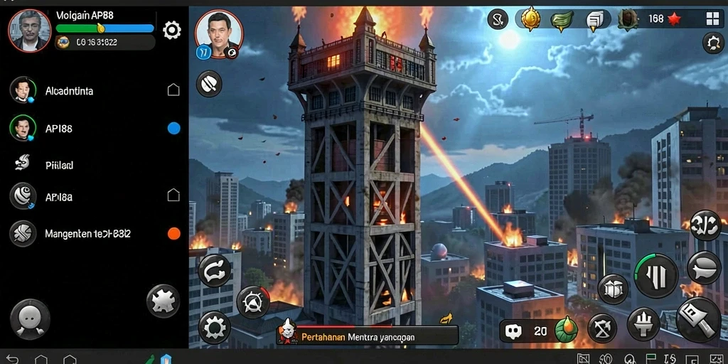 Tampilan gameplay seru dan strategis dalam game Tower Defense.