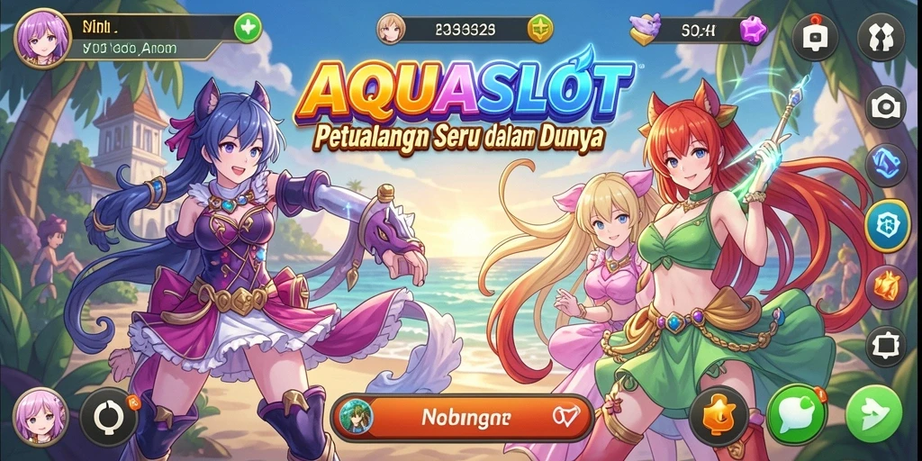 Tampilan menakjubkan dari gameplay AQUASLOT yang penuh aksi.