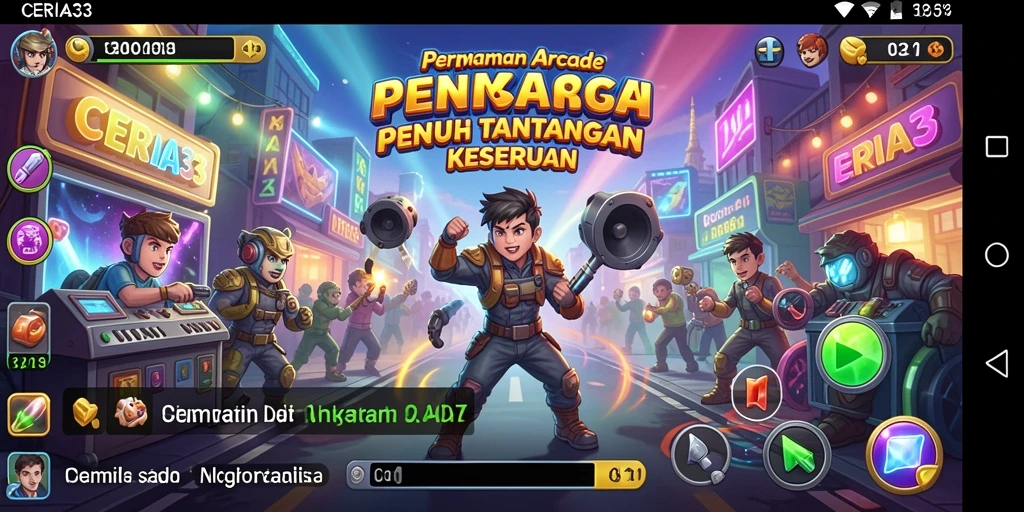 Tampilan gameplay seru CERIA33 dengan berbagai tantangan Arcade.