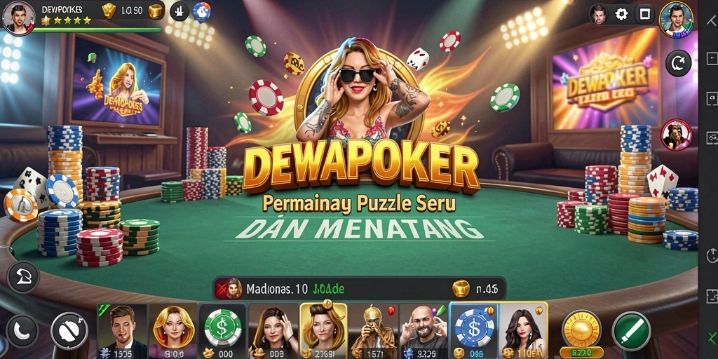 Tampilan gameplay DEWAPOKER yang menantang dan penuh warna.