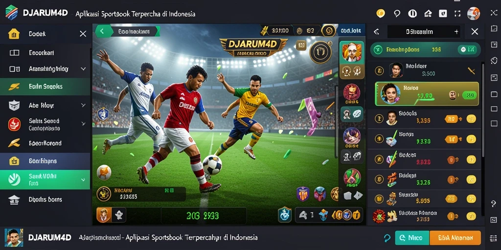 Tangkapan layar utama DJARUM4D menampilkan antarmuka taruhan olahraga yang menarik.