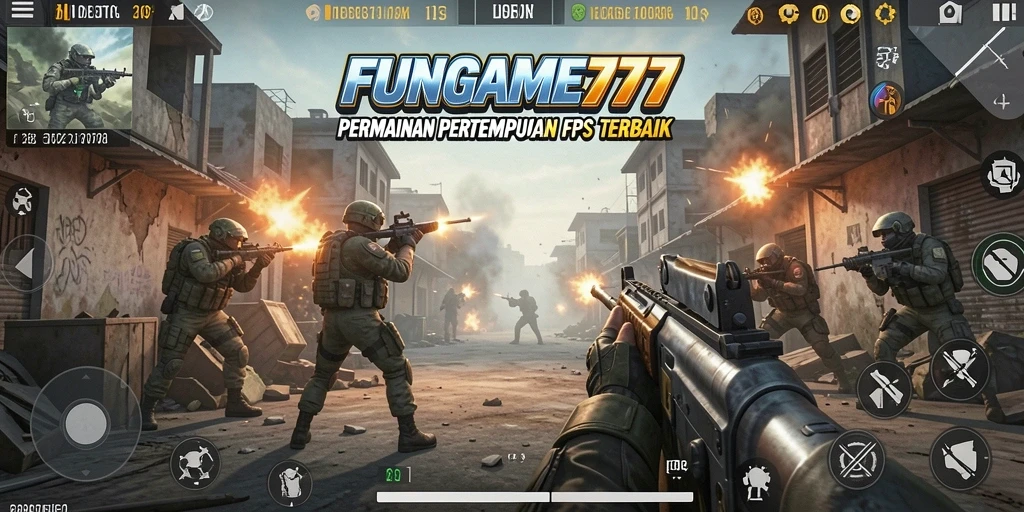 Gameplay seru dan mendebarkan dari FUNGAME777 dalam pertempuran FPS.