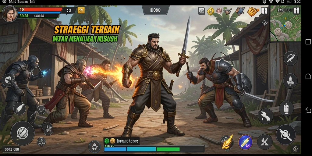 Tangkapan layar dari gameplay mendebarkan ID098 yang menunjukkan aksi strategi.