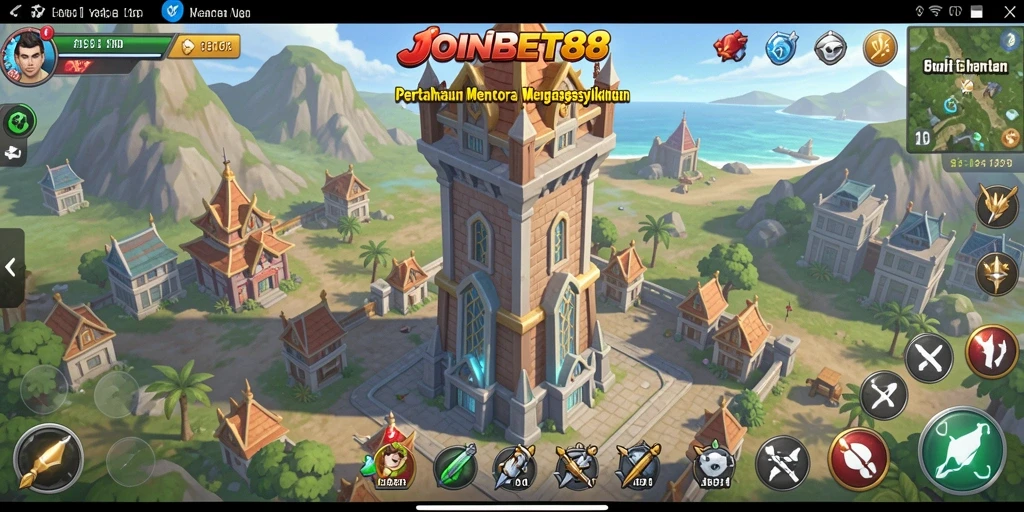 Screenshot JOINBET88 menampilkan aksi seru gameplay Tower Defense yang mendebarkan.