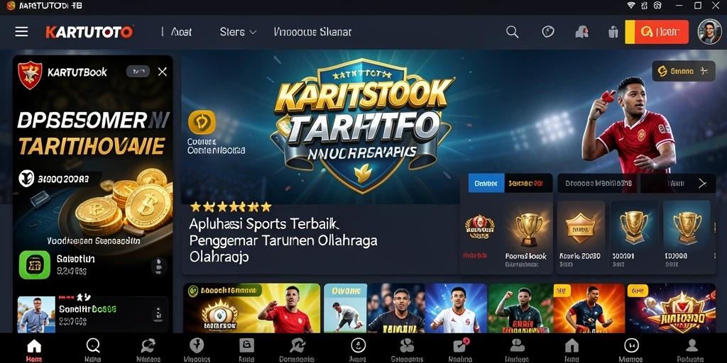 Screenshot utama KARTUTOTO menampilkan tampilan permainan sportsbook yang dinamis.