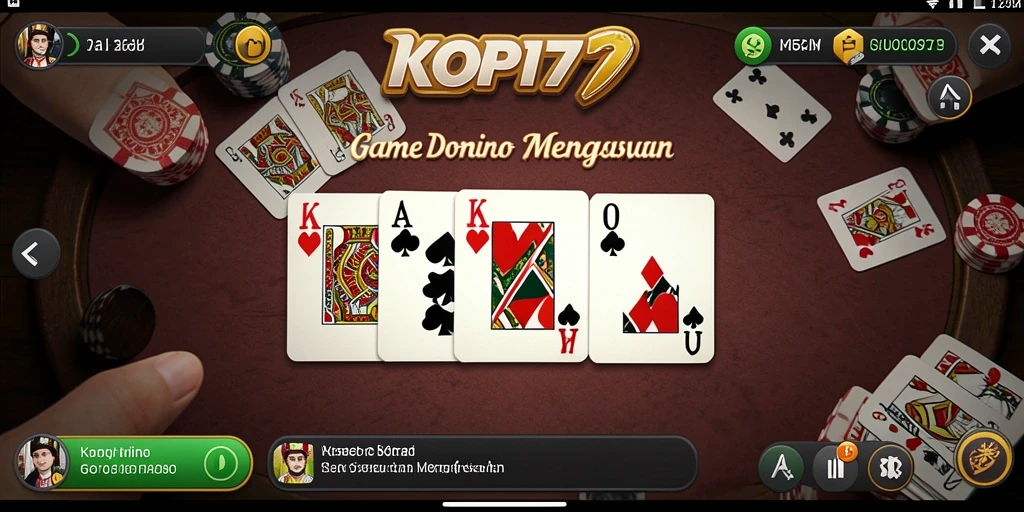 Screenshot utama KOPI77 menampilkan gameplay seru permainan Domino.