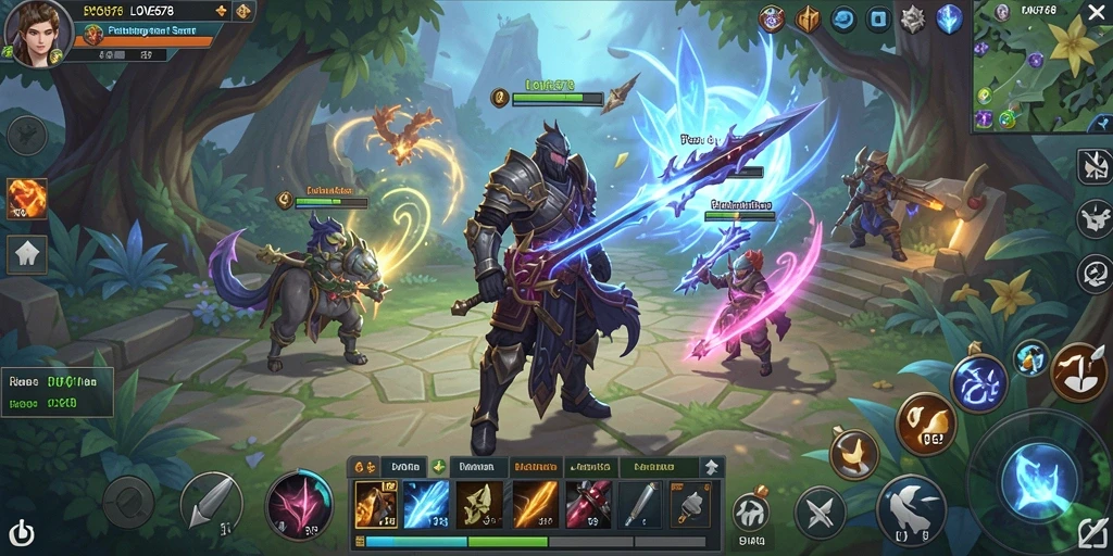 Tangkapan layar menunjukkan pemain tengah bertarung dengan monster epik dalam LOVE678.