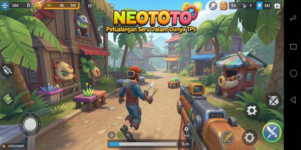 Tampilan gameplay seru dari NEOTOTO dalam aksi TPS.