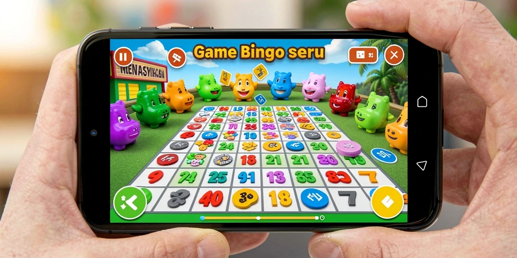 Tampilan permainan Bingo seru dengan banyak pilihan kartu.