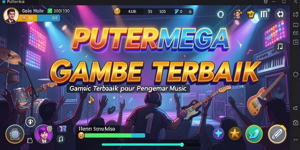 Tampilan menarik dari gameplay PUTERMEGA saat bermain musik.