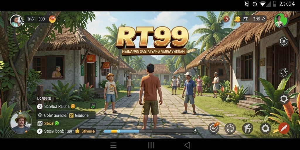 Screenshot utama RT99 menampilkan gameplay menyenangkan yang penuh aksi.