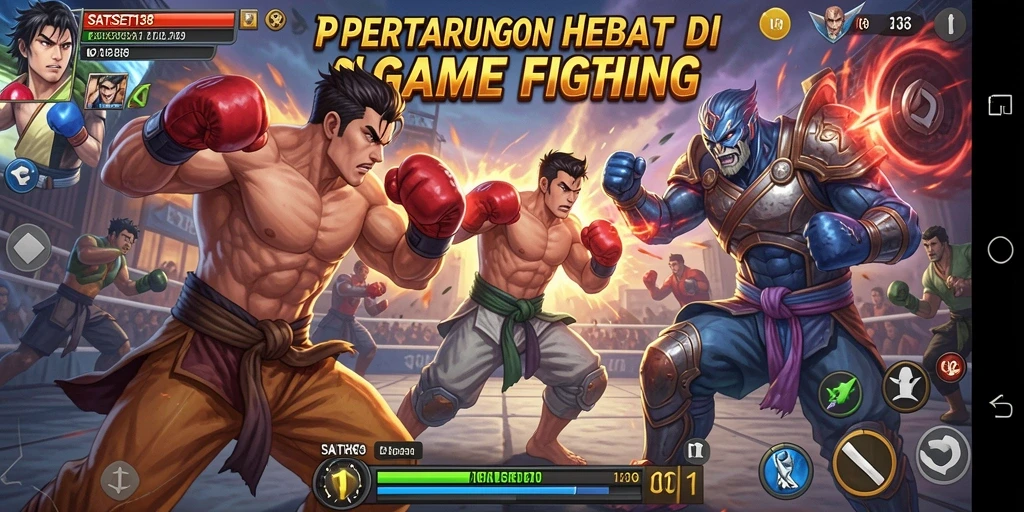 Tangkapan layar pertarungan seru di SATSET138 dengan karakter yang kuat.
