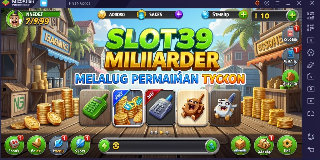 Tangkapan layar menampilkan gameplay menarik SLOT39 yang berkaitan dengan dunia Tycoon.