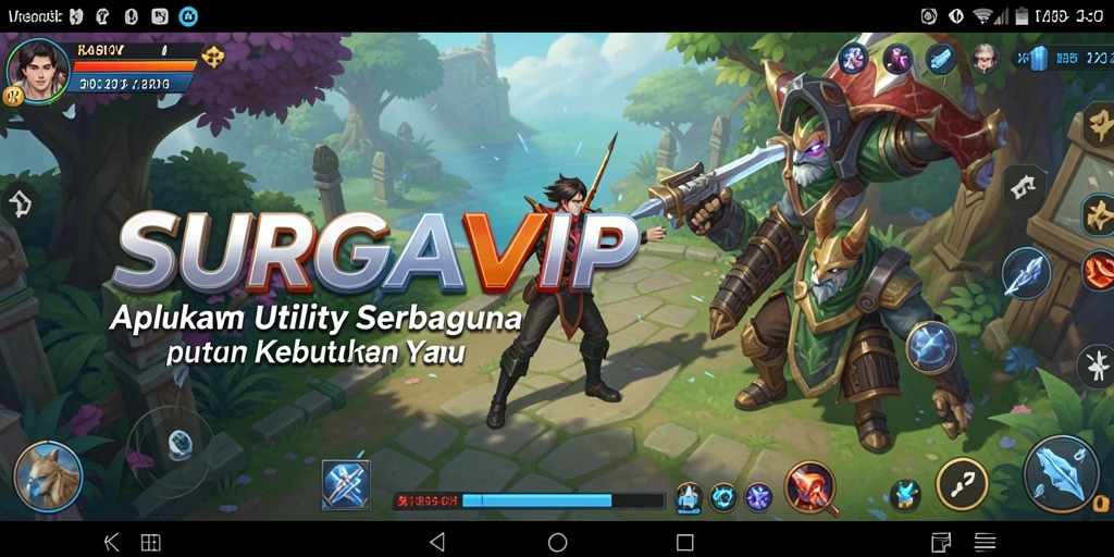 Tampilan antarmuka pengguna aplikasi SURGAVIP yang ramah dan intuitif.