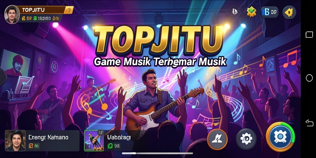 Tampilan gameplay menarik dari aplikasi musik TOPJITU.