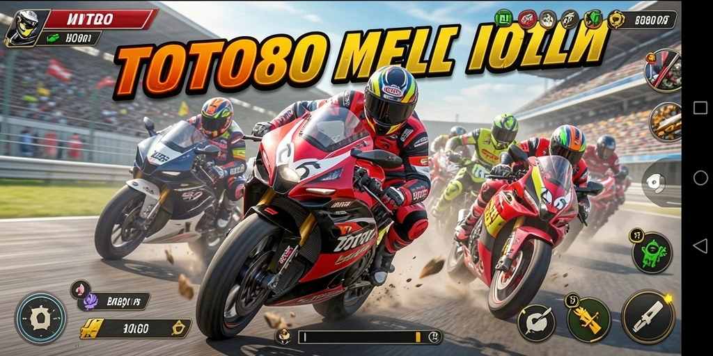 Gameplay seru TOTO80 dengan balapan motor yang mendebarkan.