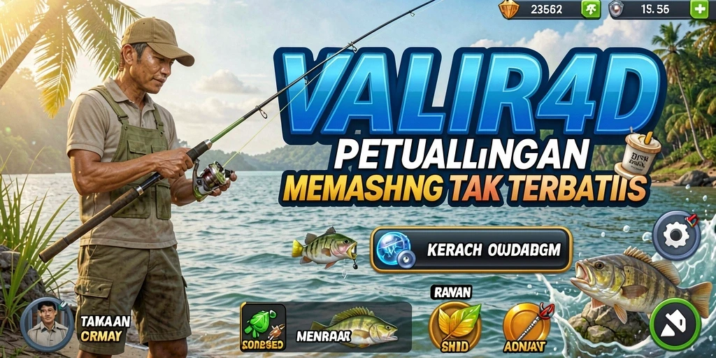 Tampilan gameplay VALIR4D yang menakjubkan dengan berbagai jenis ikan.