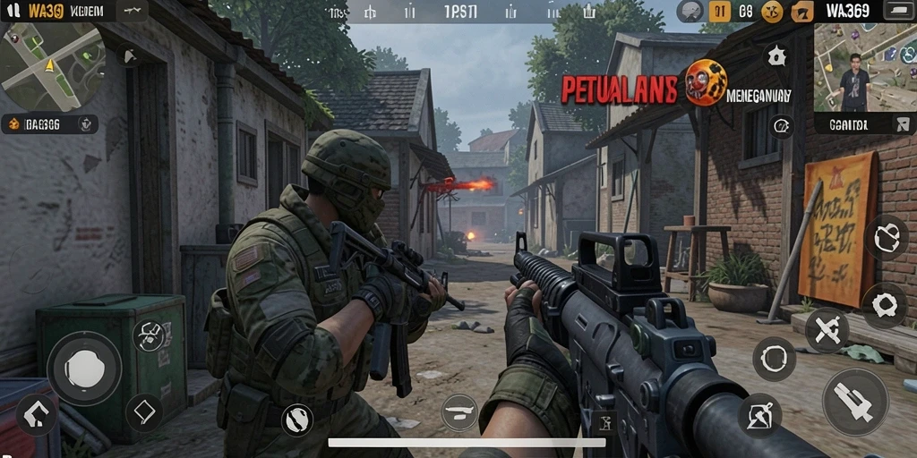 Tampilan gameplay WA369 yang seru dengan adegan pertempuran dinamis.