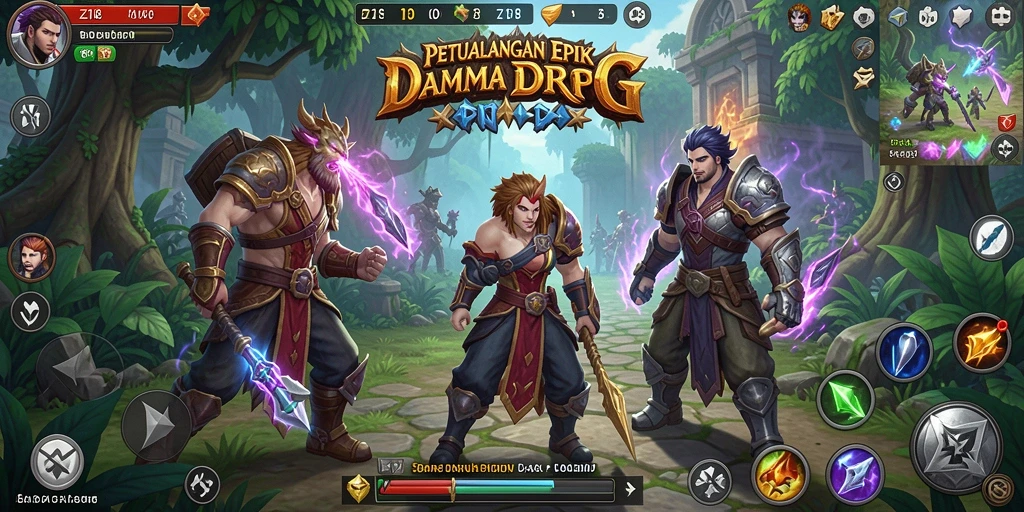 Screenshot gameplay Z18 menunjukkan aksi pertempuran seru dan dunia yang kaya.