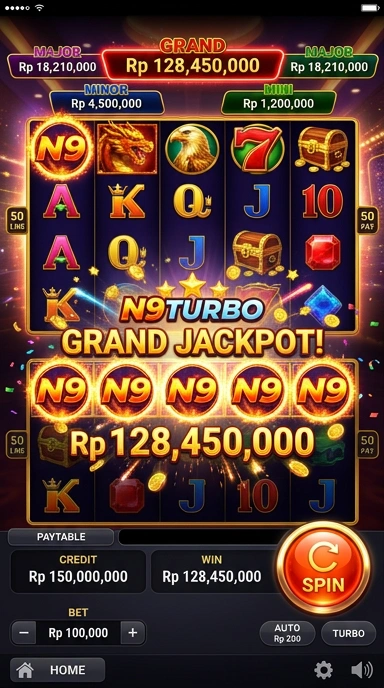 Tampilan halaman utama n9turbo yang menarik dan informatif.